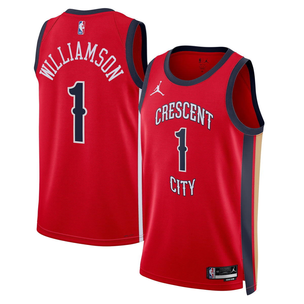 Unisex Zion Williamson New Orleans Pelicans Statement Edition Swingman NBA Basketball Jersey - Red - view 2