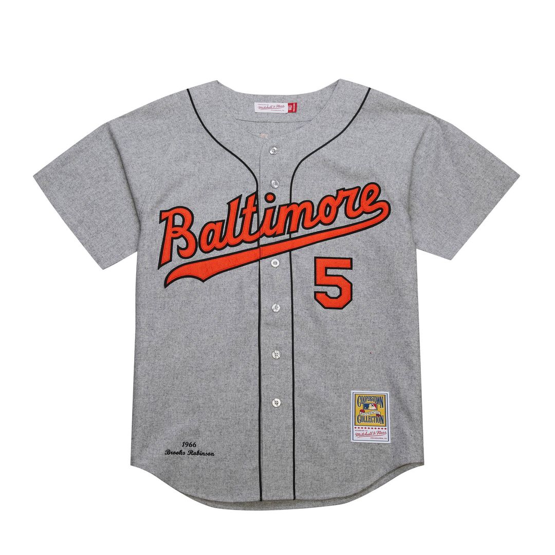 Men's Baltimore Orioles Brooks Robinson Gray Cooperstown Collection 1966 MLB Baseball Jersey - view 2