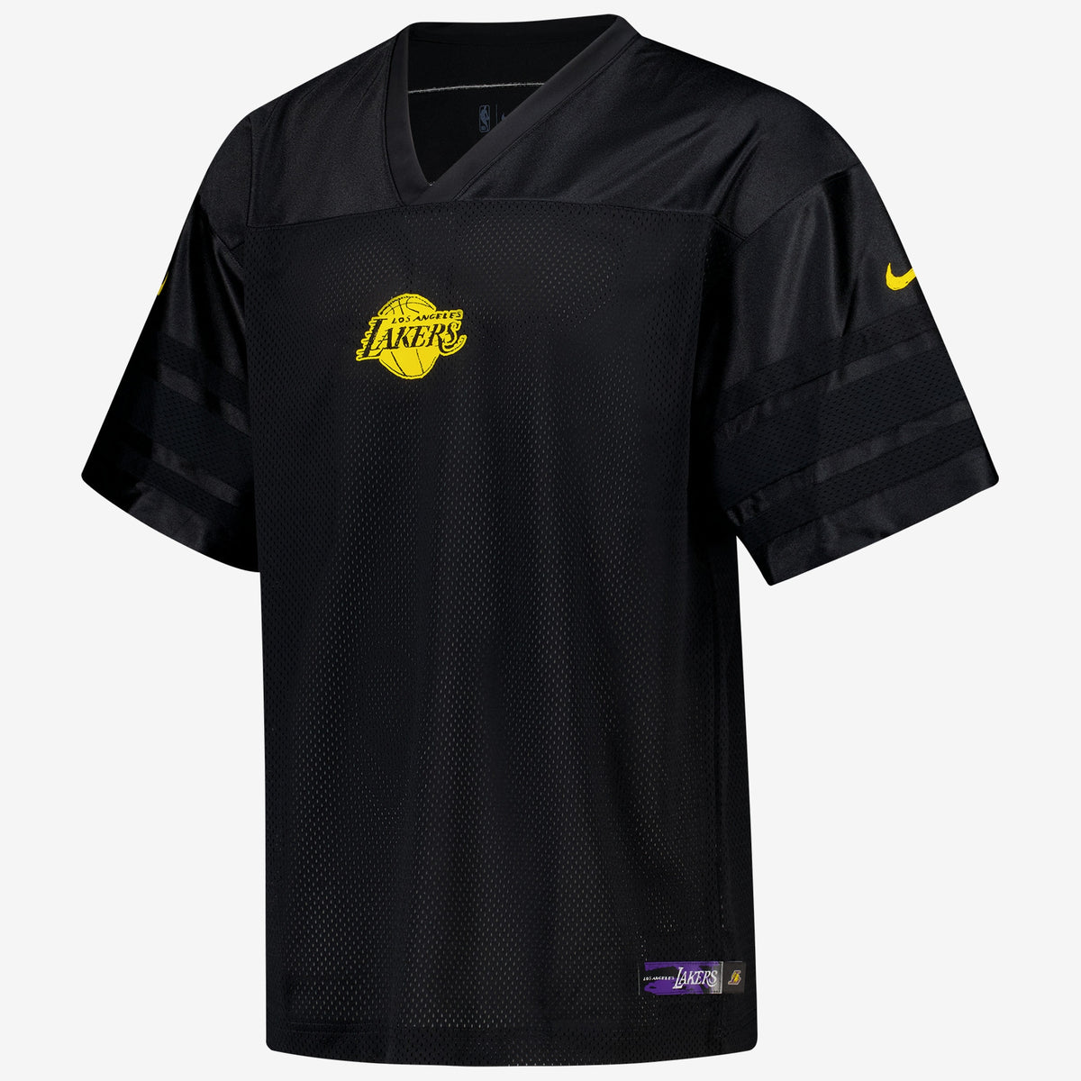 Men's Los Angeles Lakers Courtside Football NBA Basketball Jersey - Black - view 3