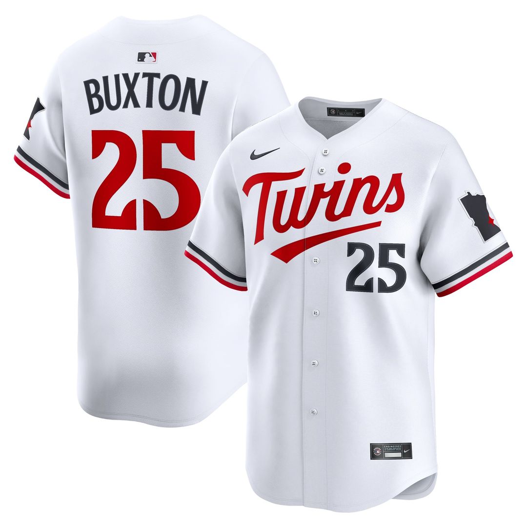 Men's Minnesota Twins Byron Buxton White Home Limited MLB Baseball Jersey - view 1