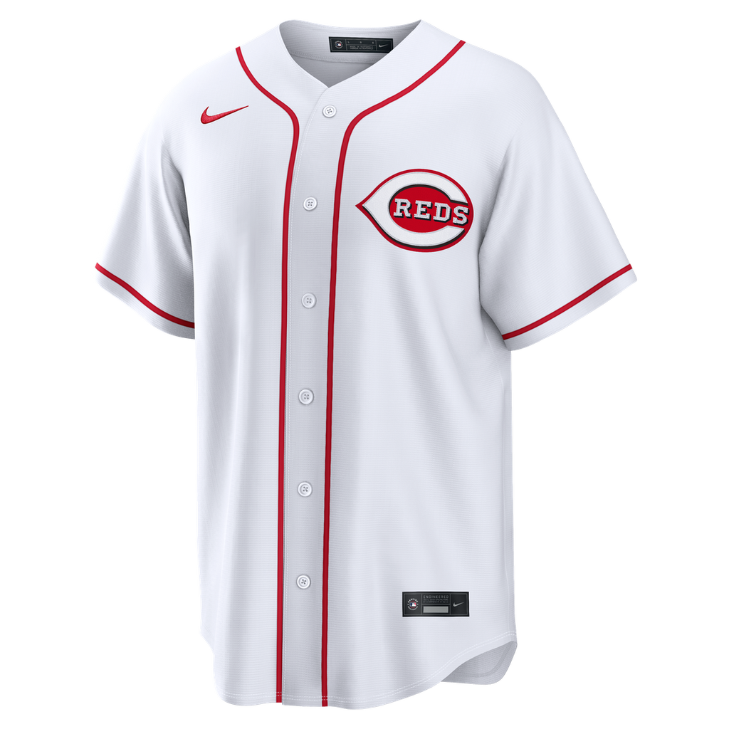 Men's Cincinnati Reds Elly De La Cruz White Home Replica MLB Baseball Jersey - view 2