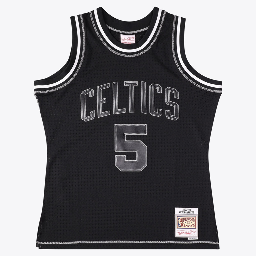 Men's Boston Celtics Kevin Garnett 2007 Contrast 2K Swingman NBA Basketball Jersey - Black - view 3