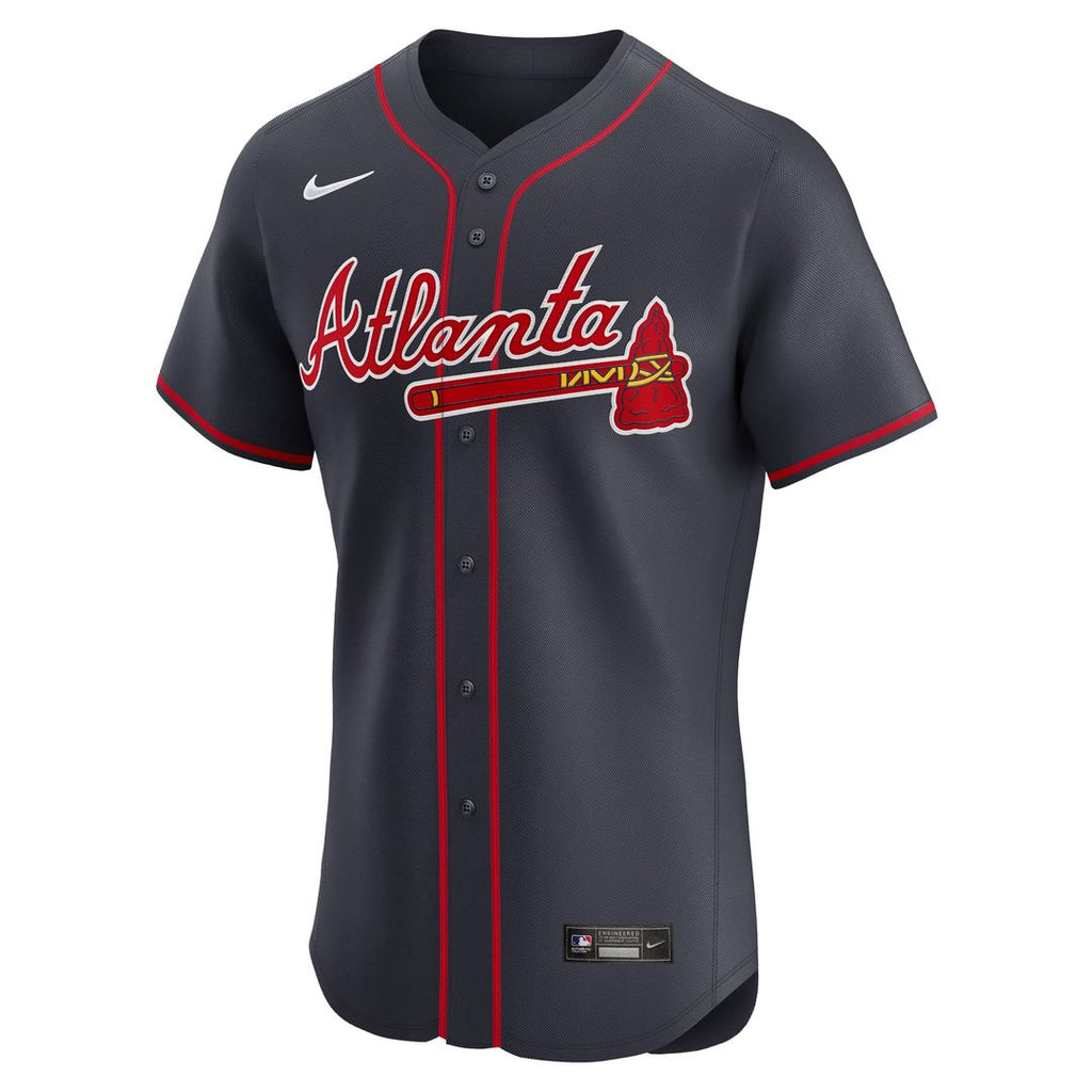 Men's Atlanta Braves White Home Elite MLB Baseball Jersey - view 11