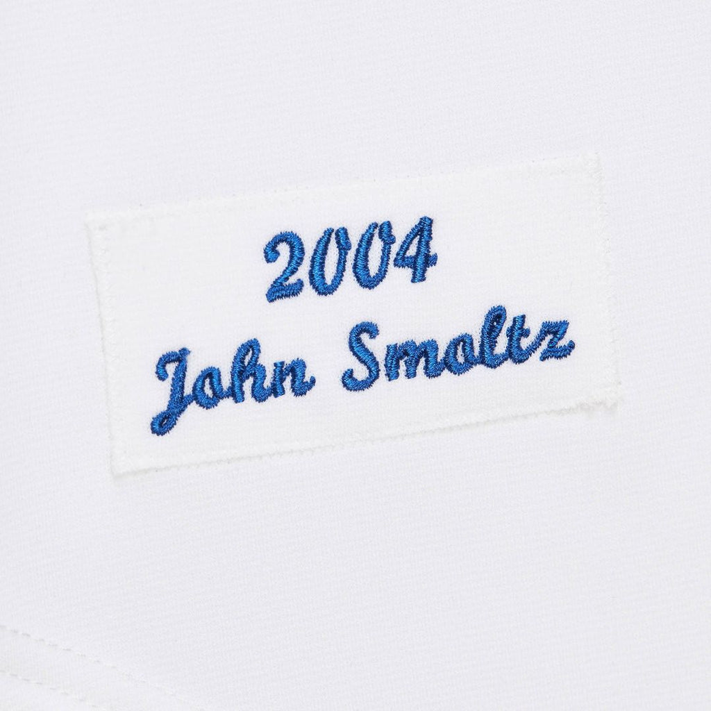 Men's Atlanta Braves John Smoltz White 2004 Cooperstown Collection Throwback MLB Baseball Jersey - view 5