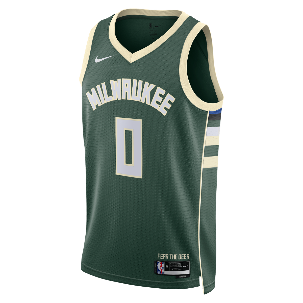 Unisex Brayden Burries Milwaukee Bucks Icon Swingman NBA Basketball Jersey - Green - view 3