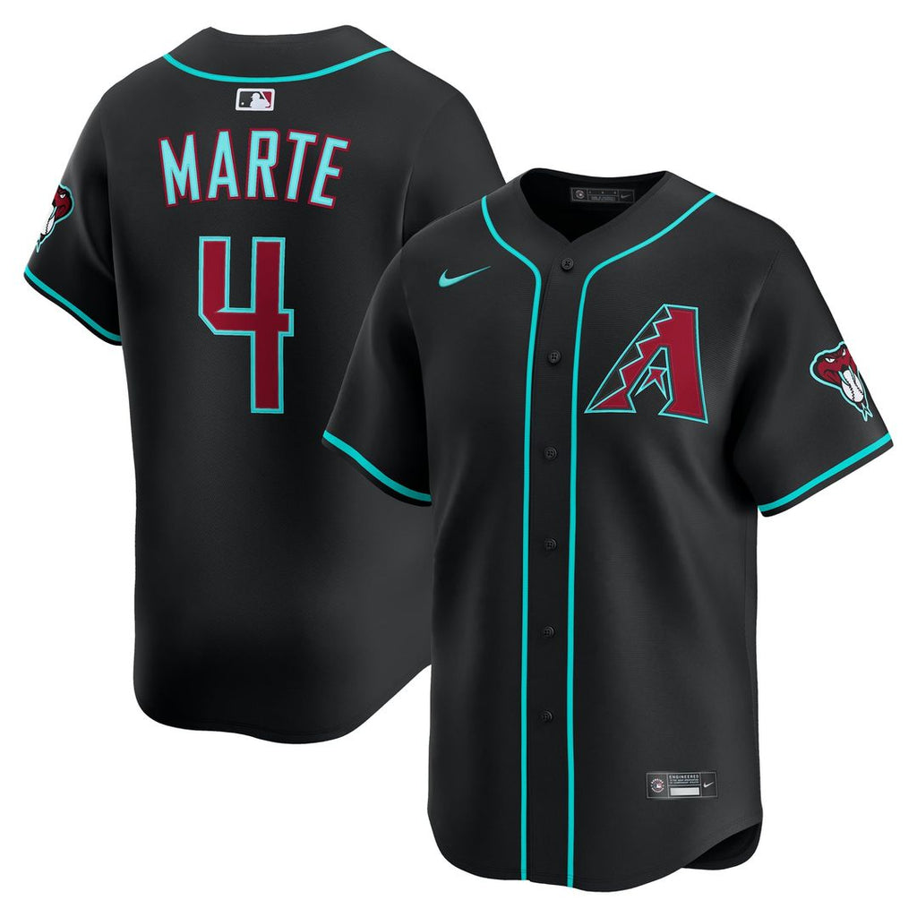 Men's Arizona Diamondbacks Ketel Marte Black Alternate Limited MLB Baseball Jersey - view 1