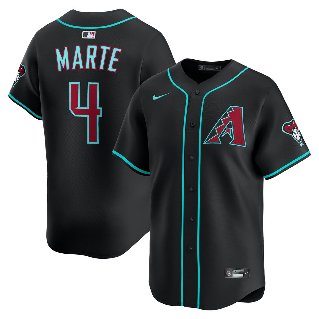 Men's Arizona Diamondbacks Ketel Marte Black Alternate Limited MLB Baseball Jersey - view 1