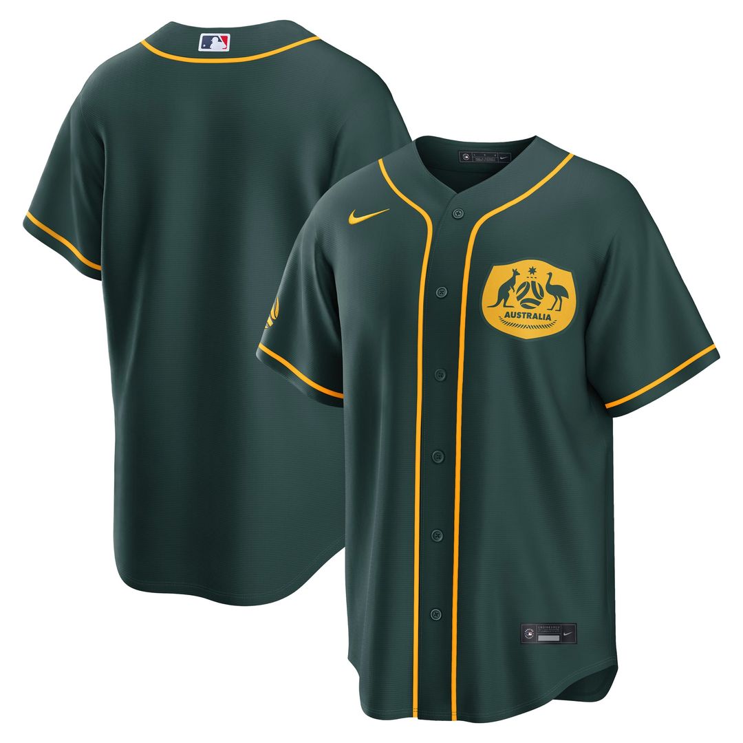 Men's Australia National Team MLB Green Stadium Replica Jersey - view 1