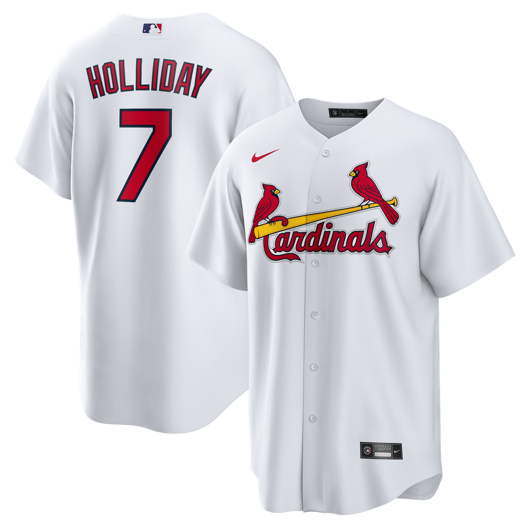 Men's St. Louis Cardinals Matt Holliday White Home Retired Player Replica MLB Baseball Jersey - view 1