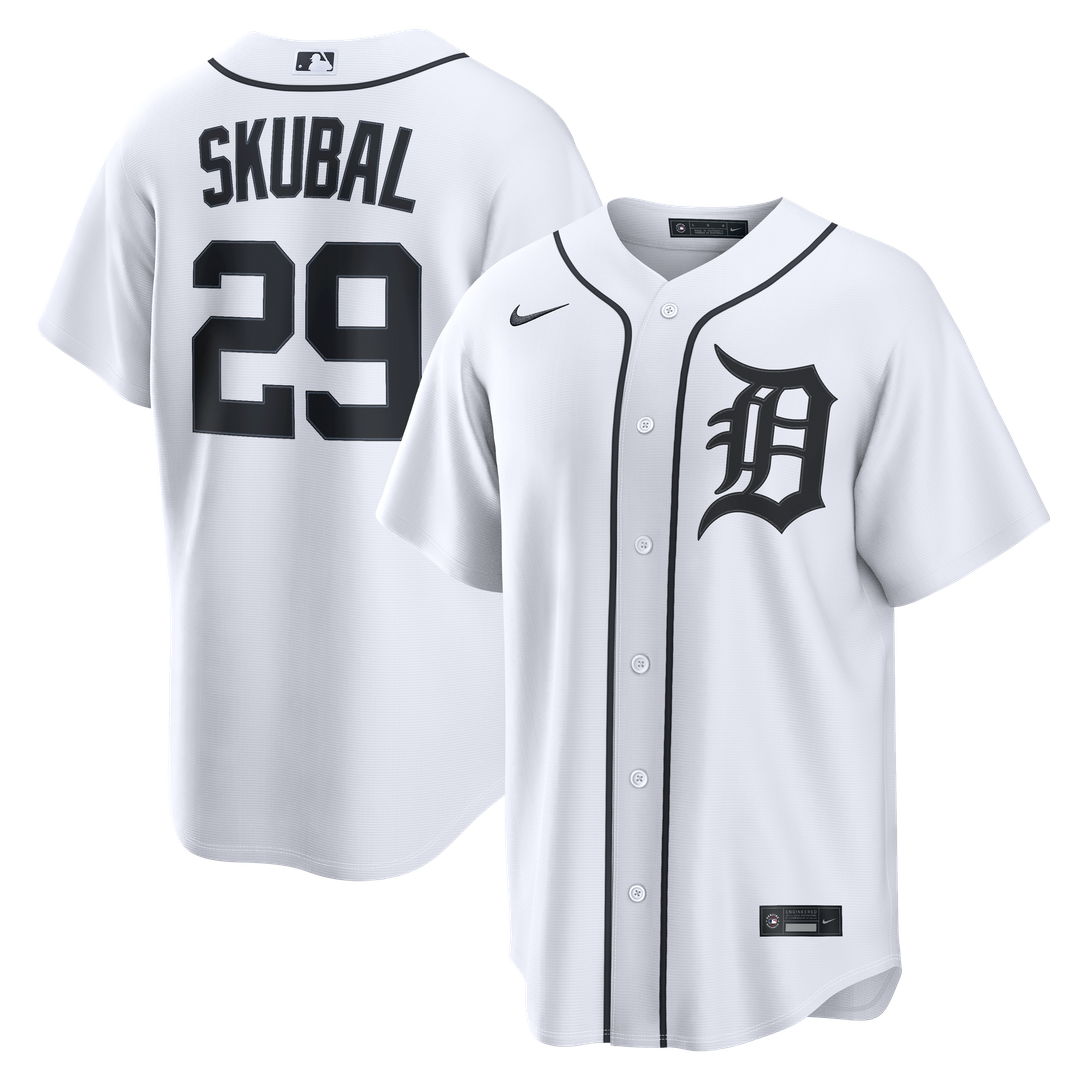 Men's Detroit Tigers Tarik Skubal White Home Replica MLB Baseball Jersey - view 1