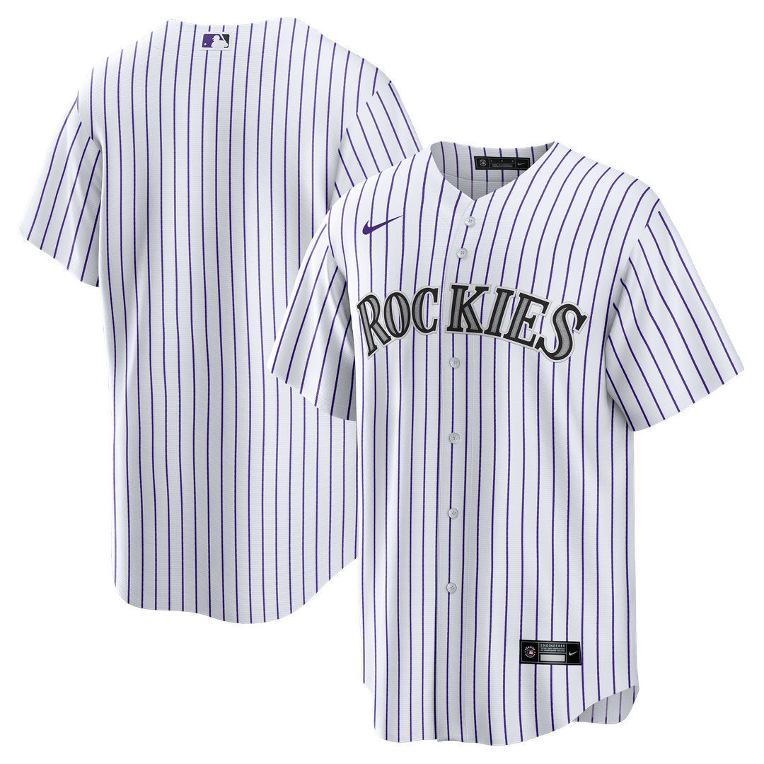 Men's Colorado Rockies White Home Big & Tall Replica MLB Baseball Jersey - view 1