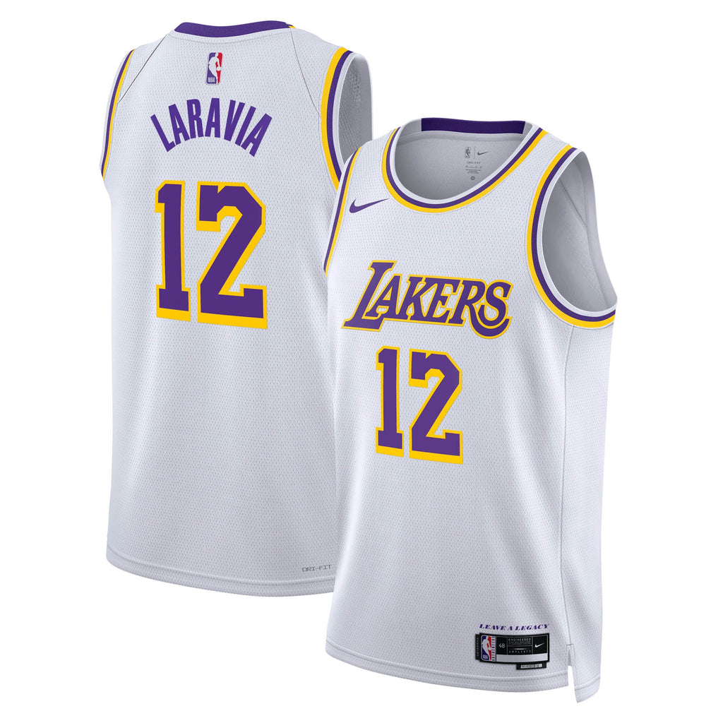 Unisex Jake LaRavia Los Angeles Lakers Association Edition Swingman NBA Basketball Jersey - White - view 1