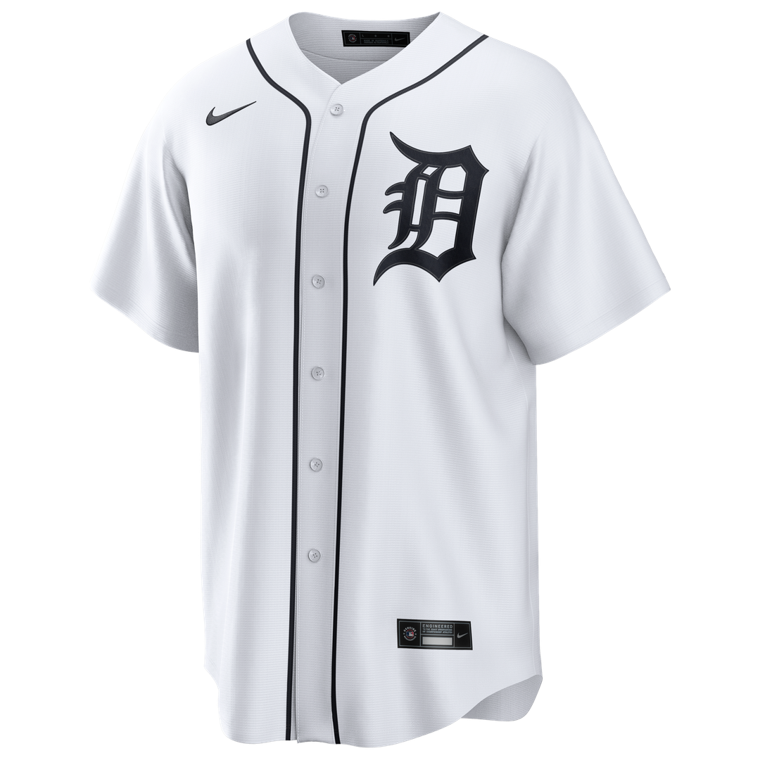 Men's Detroit Tigers White Home Replica MLB Baseball Jersey - view 6
