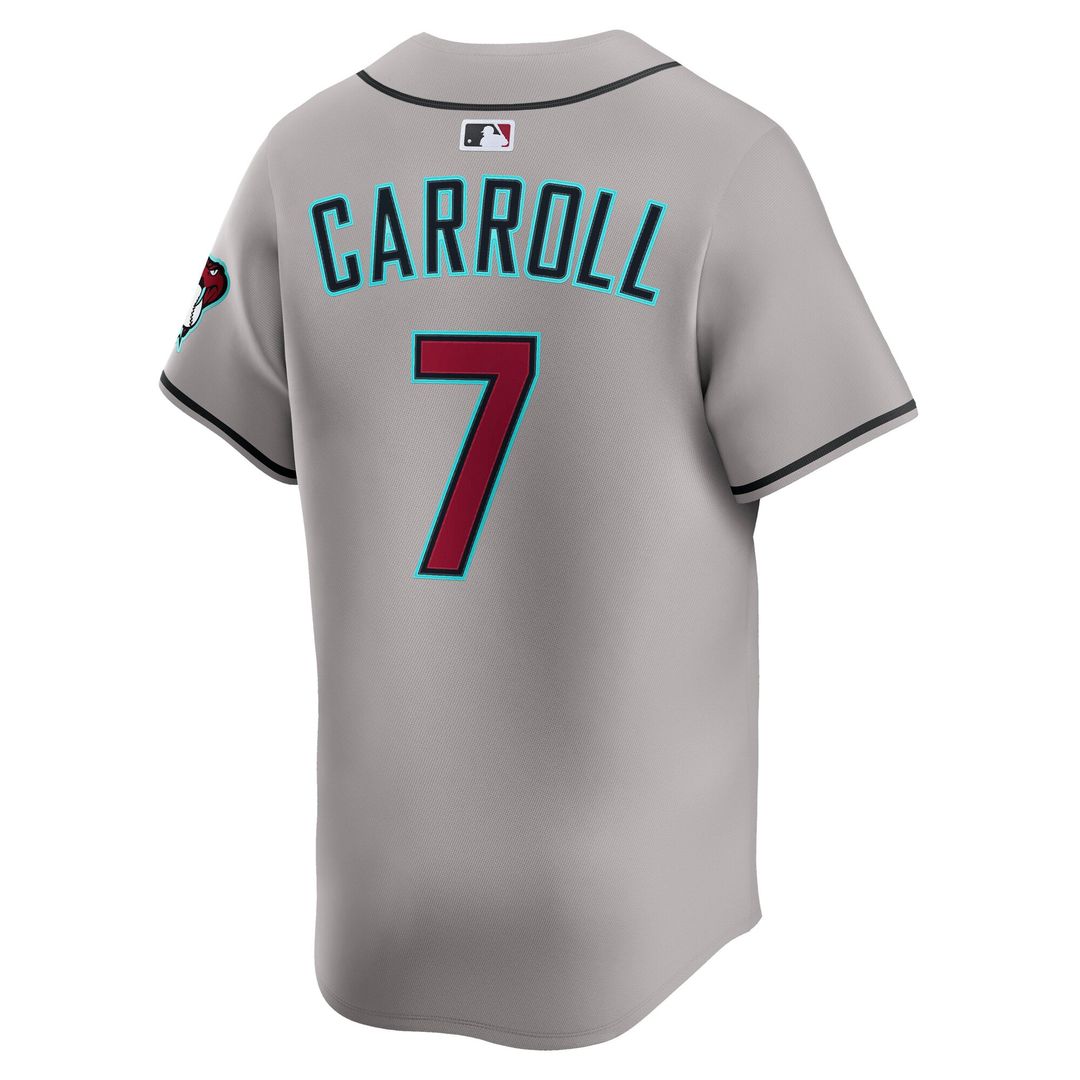 Men's Arizona Diamondbacks Corbin Carroll Gray Road Limited MLB Baseball Jersey - view 6