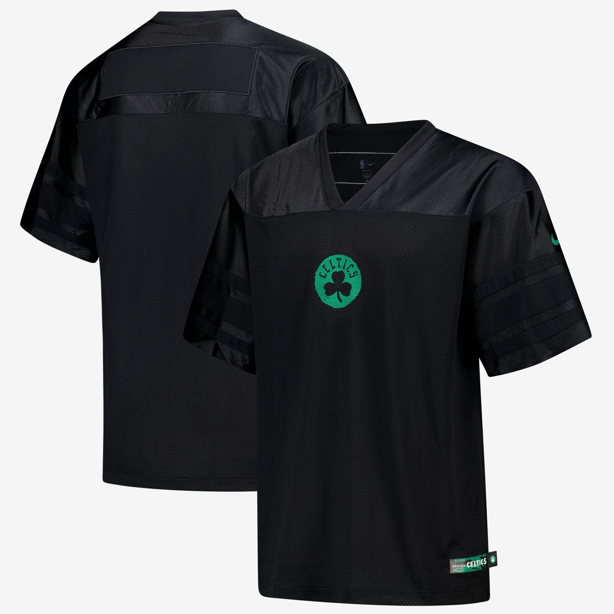 Men's Boston Celtics Courtside Football NBA Basketball Jersey - Black - view 1