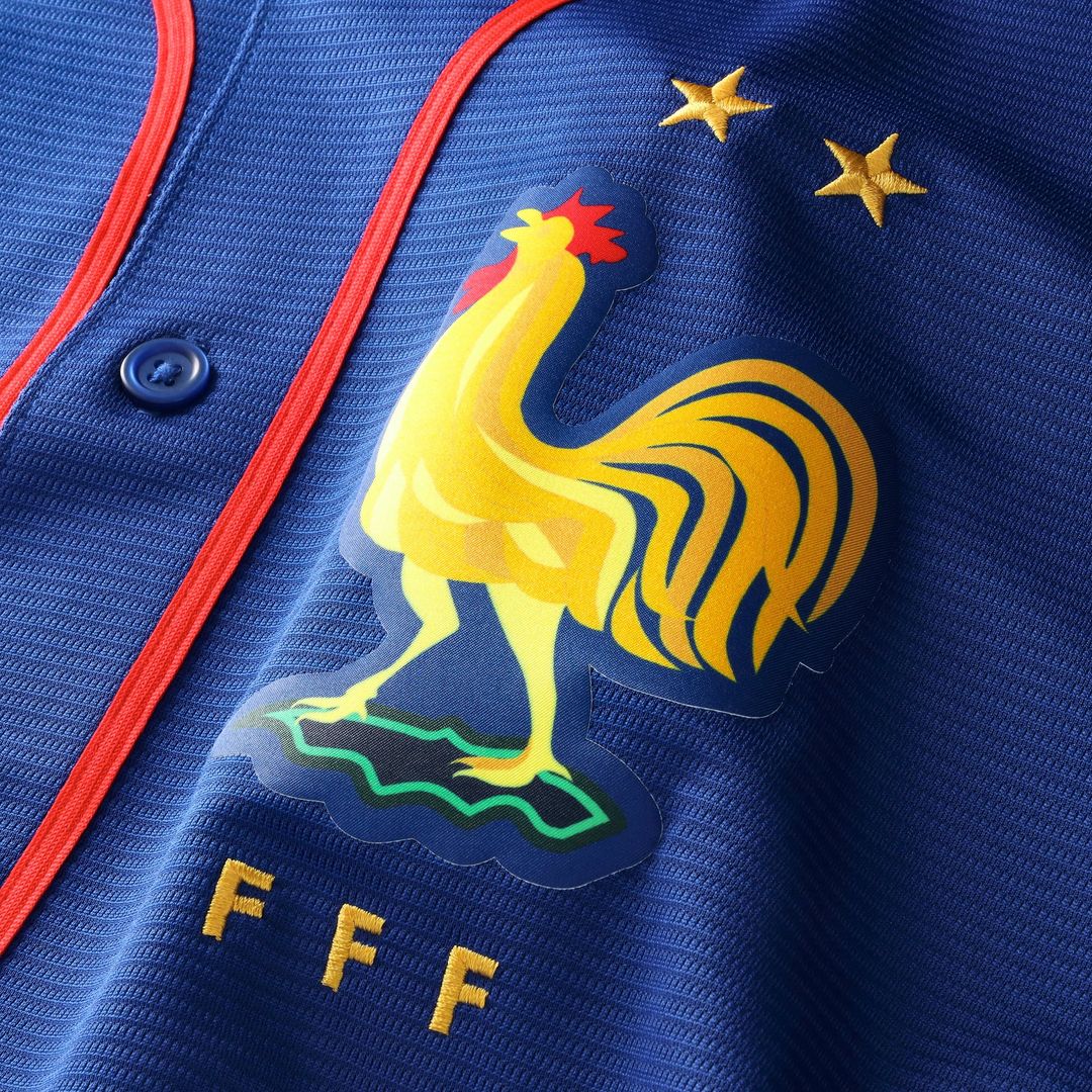 Men's France National Team MLB Blue Stadium Replica Jersey - view 5