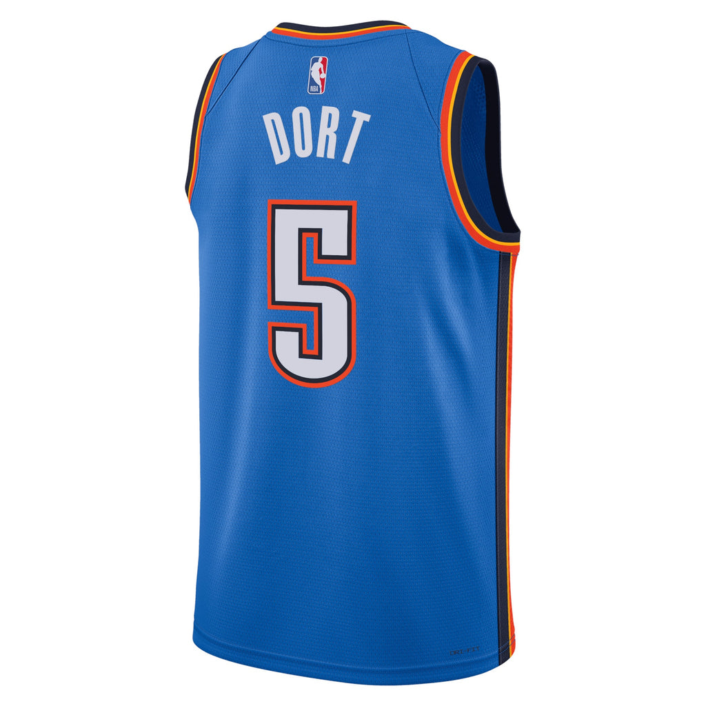 Unisex Luguentz Dort Oklahoma City Thunder Icon Edition Swingman NBA Basketball Jersey - Blue - view 3
