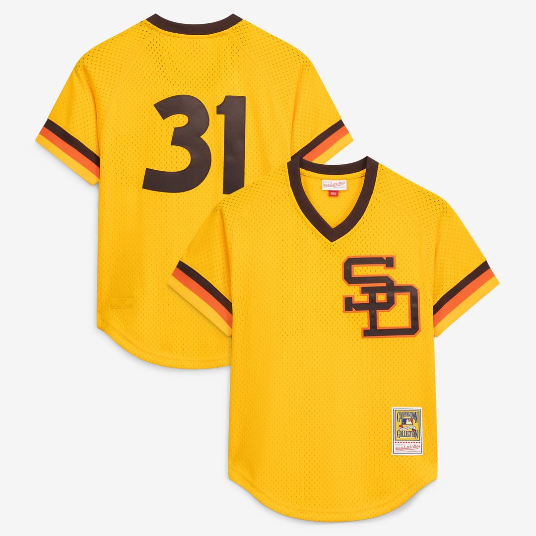 Men's San Diego Padres Dave Winfield Gold Batting Practice MLB Baseball Jersey - view 1