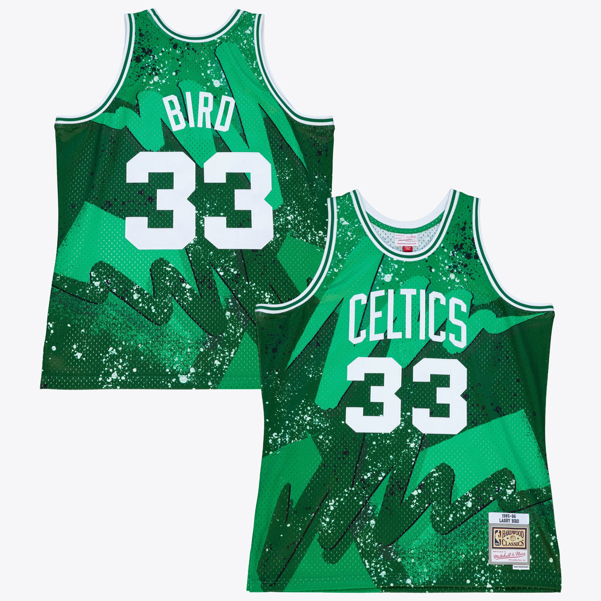 Men's Boston Celtics Larry Bird 1985 Hyper Hoops Swingman NBA Basketball Jersey - Green - view 1