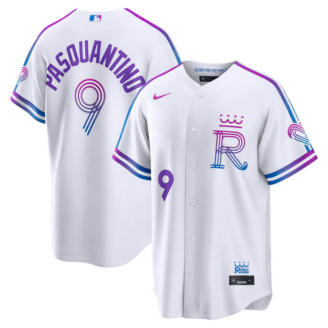 Men's Kansas City Royals Vinnie Pasquantino White 2026 City Connect Stadium MLB Baseball Jersey - view 1