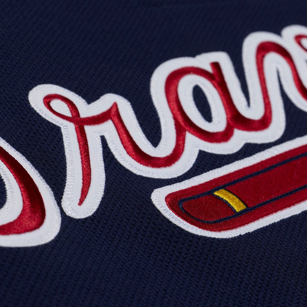 Men's Atlanta Braves Andruw Jones Navy Batting Practice MLB Baseball Jersey - view 6