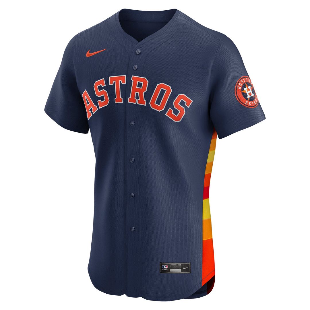 Men's Houston Astros Navy Alternate 2 Elite MLB Baseball Jersey - view 2