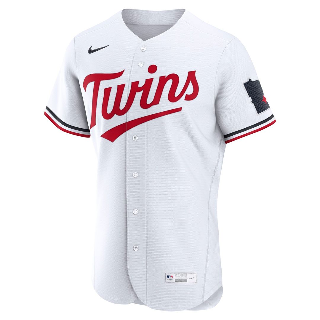Men's Minnesota Twins White Home MLB Baseball Jersey - view 5