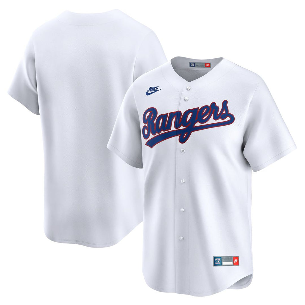 Men's Texas Rangers White Cooperstown Collection Limited MLB Baseball Jersey - view 1