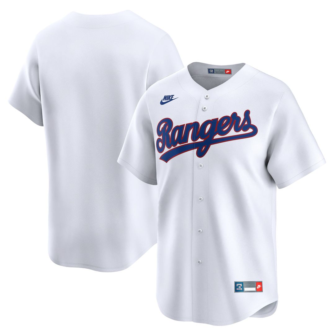 Men's Texas Rangers White Cooperstown Collection Limited MLB Baseball Jersey - view 1