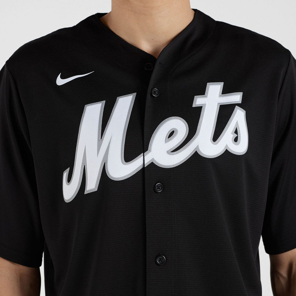 Men's New York Mets Francisco Lindor Black Replica MLB Baseball Jersey - view 7