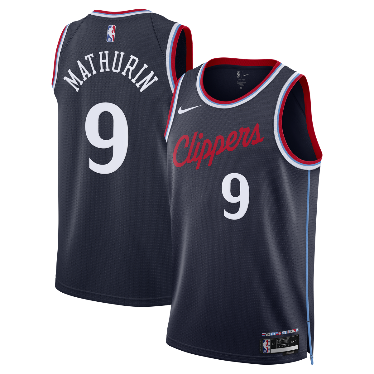 Unisex Bennedict Mathurin Los Angeles Clippers Replica Icon Edition Swingman NBA Basketball Jersey - Navy - view 1