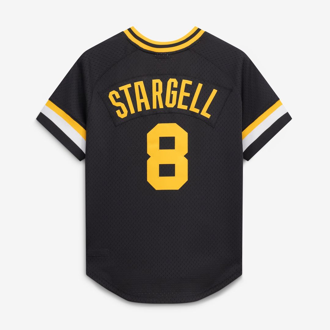 Men's Pittsburgh Pirates Willie Stargell Black Batting Practice MLB Baseball Jersey - view 3