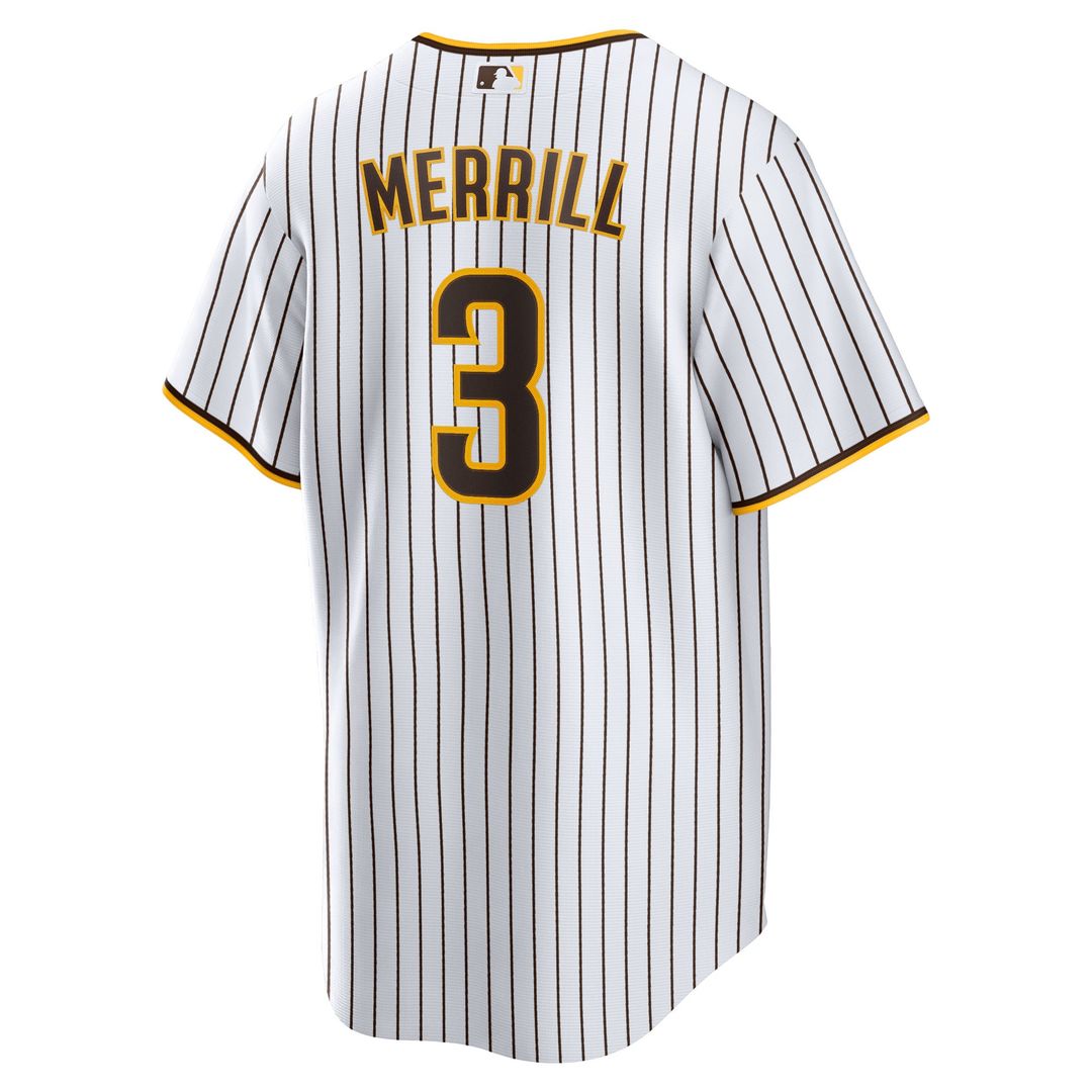Men's San Diego Padres Jackson Merrill White Home Replica MLB Baseball Jersey - view 3