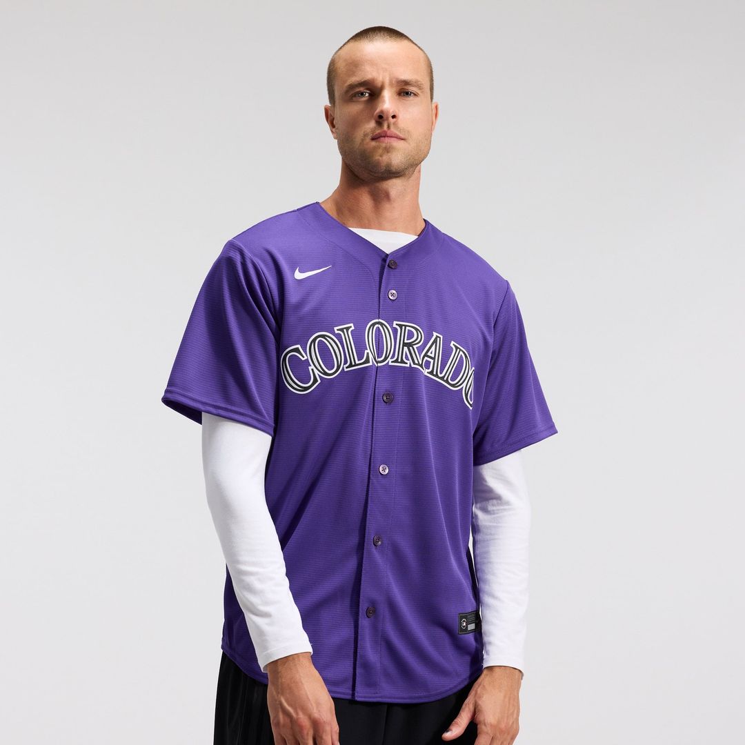 Men's Colorado Rockies White Home Replica MLB Baseball Jersey - view 23