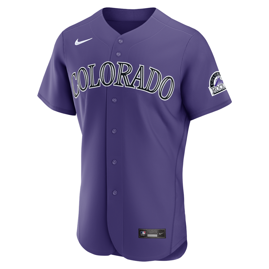 Men's Colorado Rockies Purple Alternate MLB Baseball Jersey - view 3