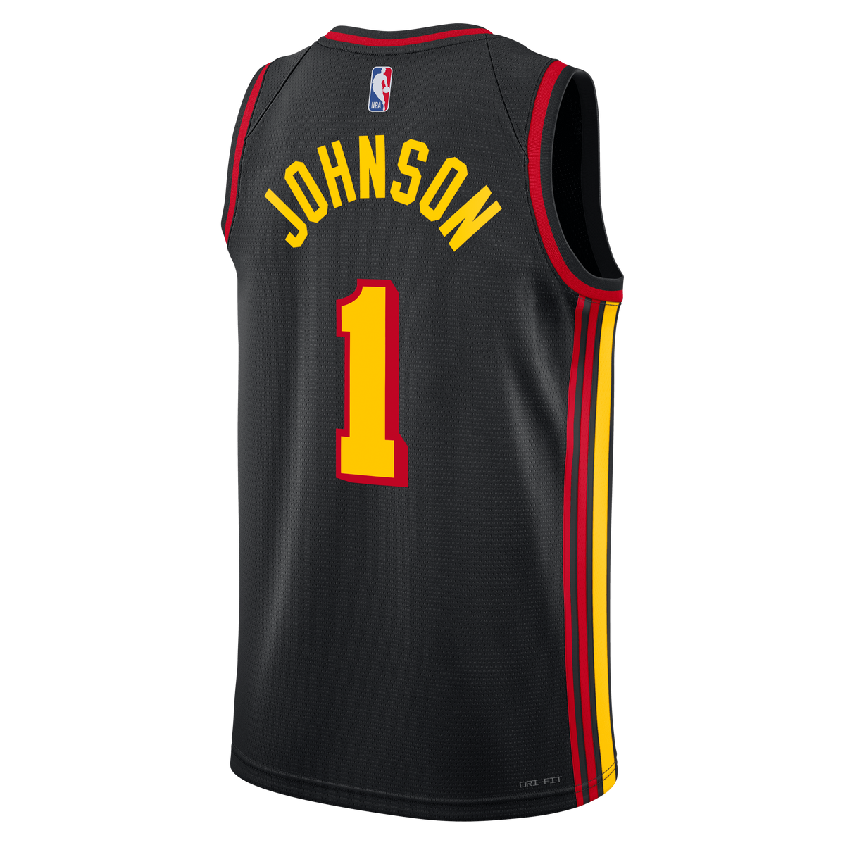 Unisex Jalen Johnson Atlanta Hawks Statement Edition Swingman NBA Basketball Jersey - Black - view 4