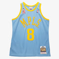 Men's Kobe Bryant Powder Blue Los Angeles Lakers 2001/02 Hardwood Classics NBA Basketball Jersey - view 1