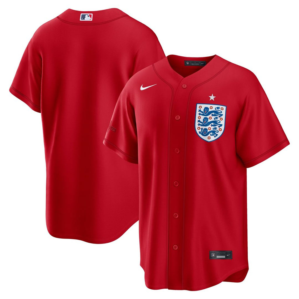 Men's England National Team MLB Red Stadium Replica Jersey - view 1