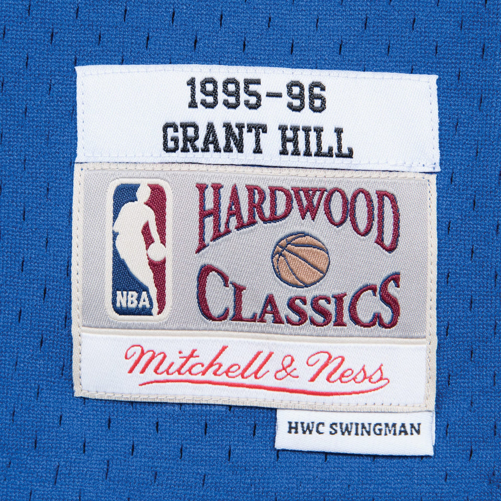Men's Detroit Pistons Swingman NBA Basketball Jersey Road Grant Hill 1995-96 - view 4