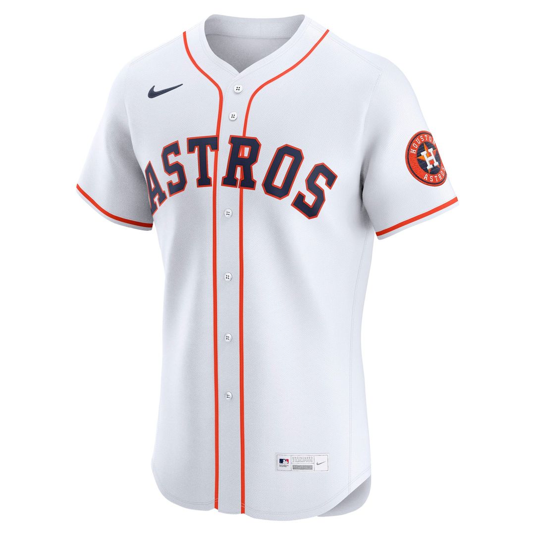 Men's Houston Astros White Home Elite MLB Baseball Jersey - view 2