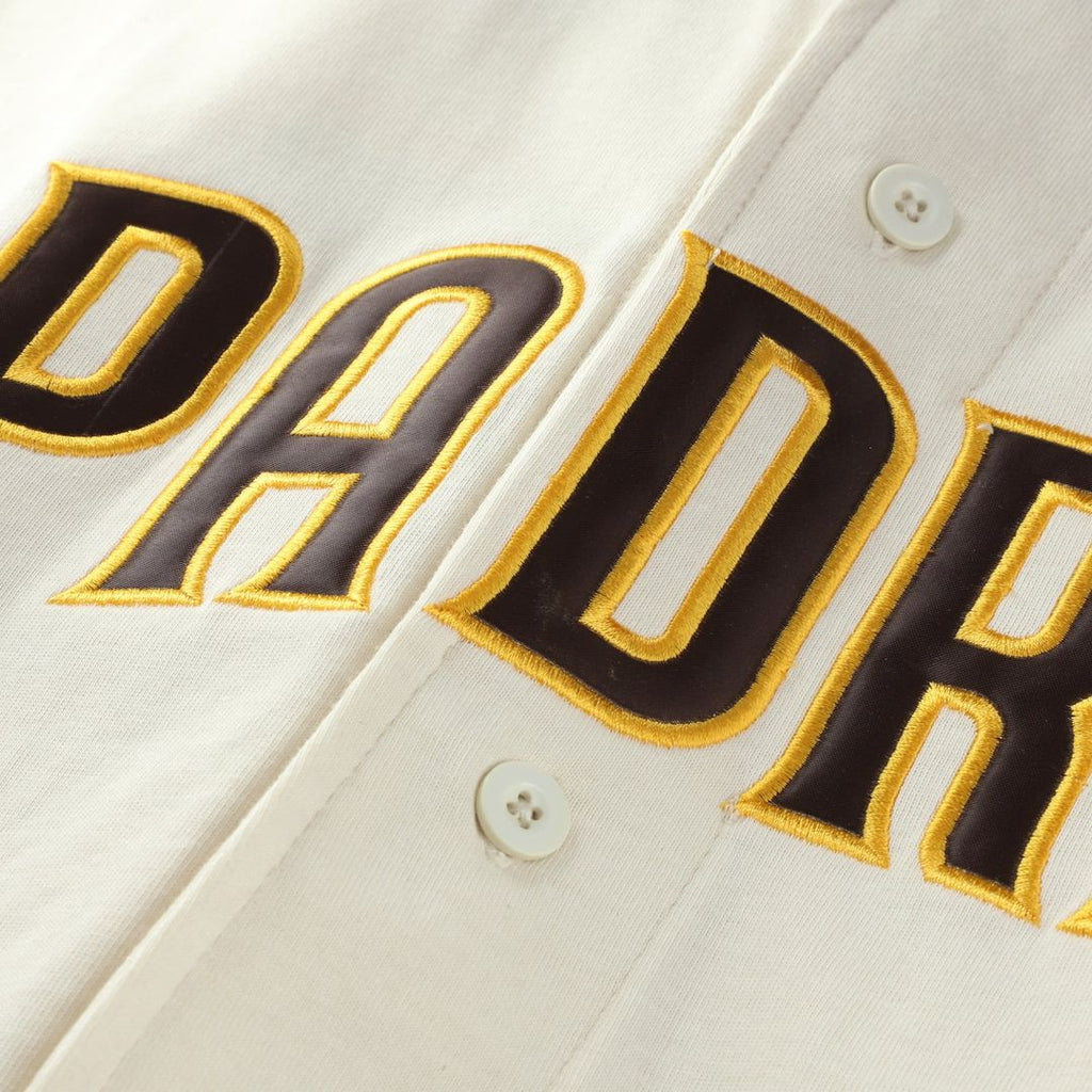Men's San Diego Padres Cream/Brown Big & Tall Two-Color Fashion MLB Baseball Jersey - view 4