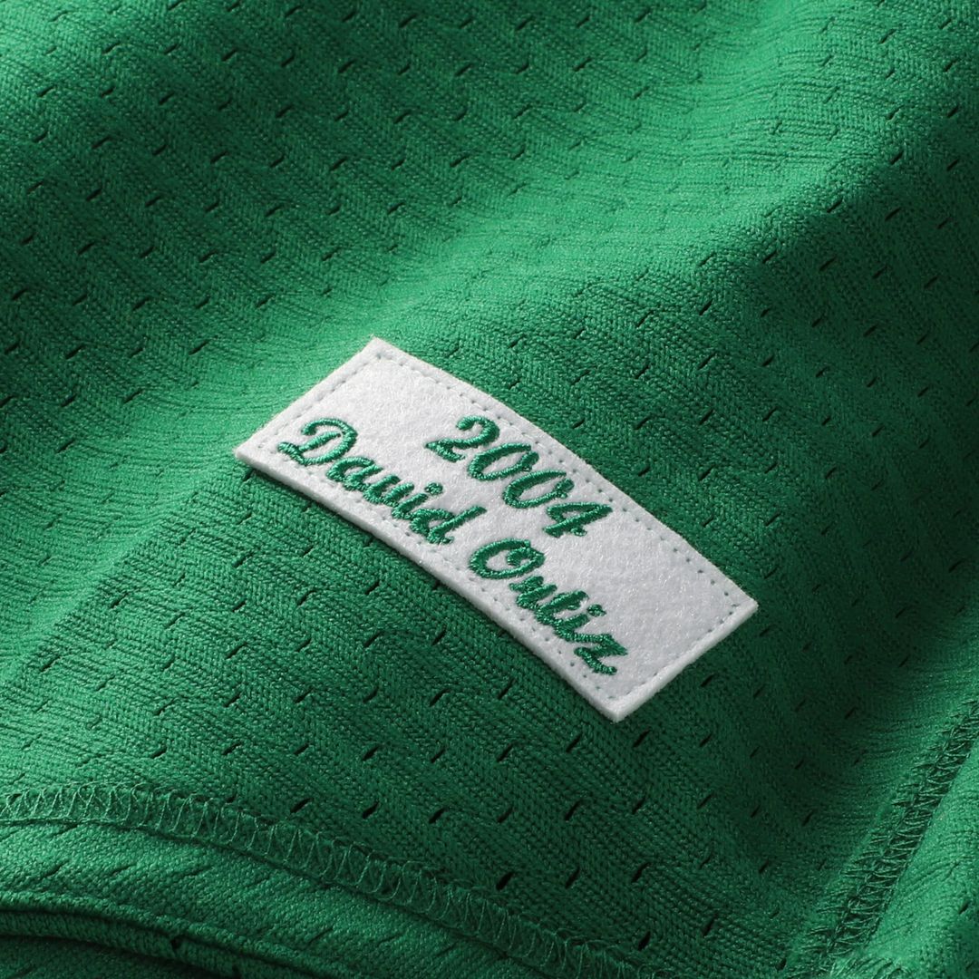 Men's Boston Red Sox David Ortiz Kelly Green Big & Tall Cooperstown Collection Mesh Batting Practice MLB Baseball Jersey - view 6