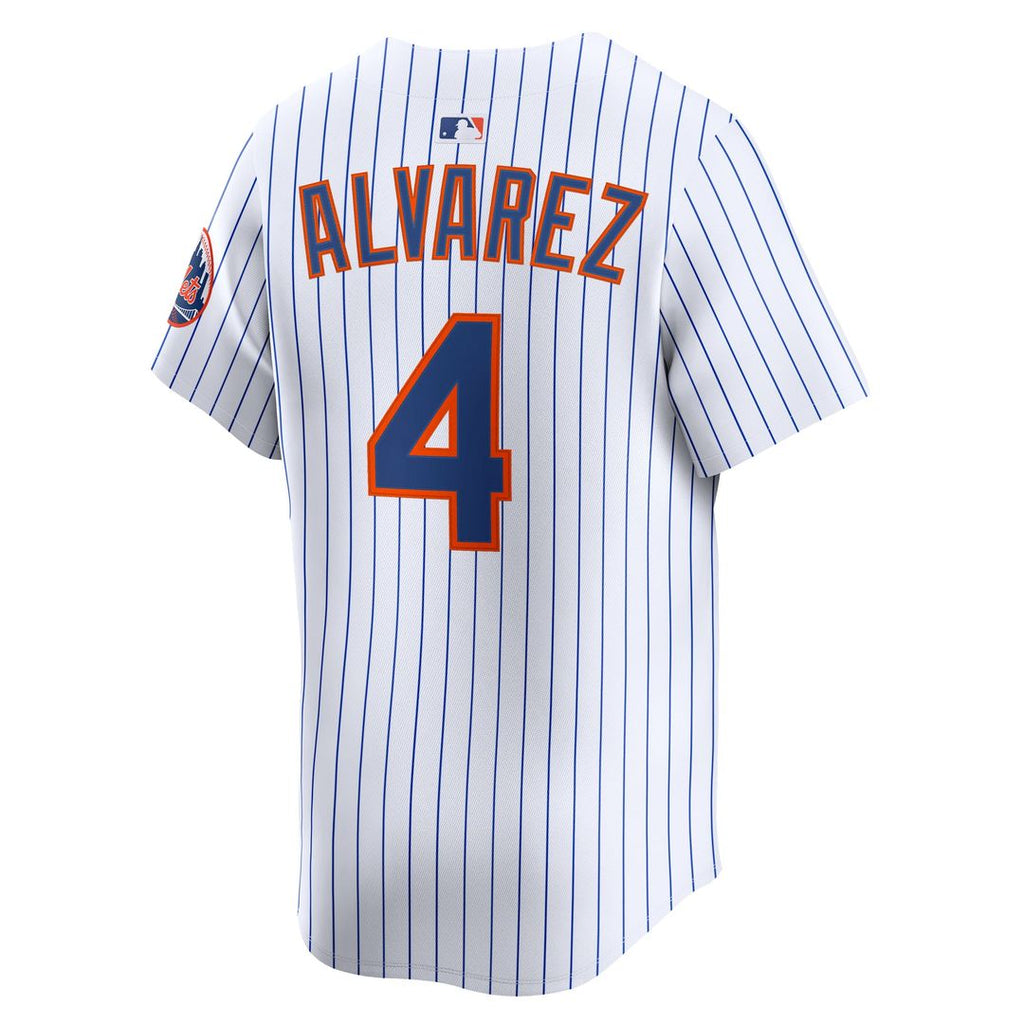 Men's New York Mets Francisco Alvarez White Home Limited MLB Baseball Jersey - view 3