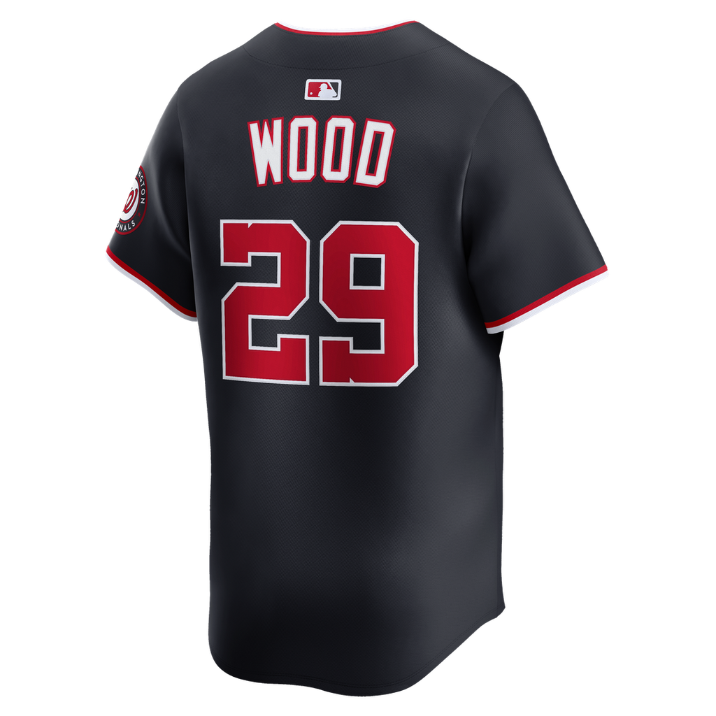 Men's Washington Nationals James Wood Navy Alternate Limited MLB Baseball Jersey - view 7