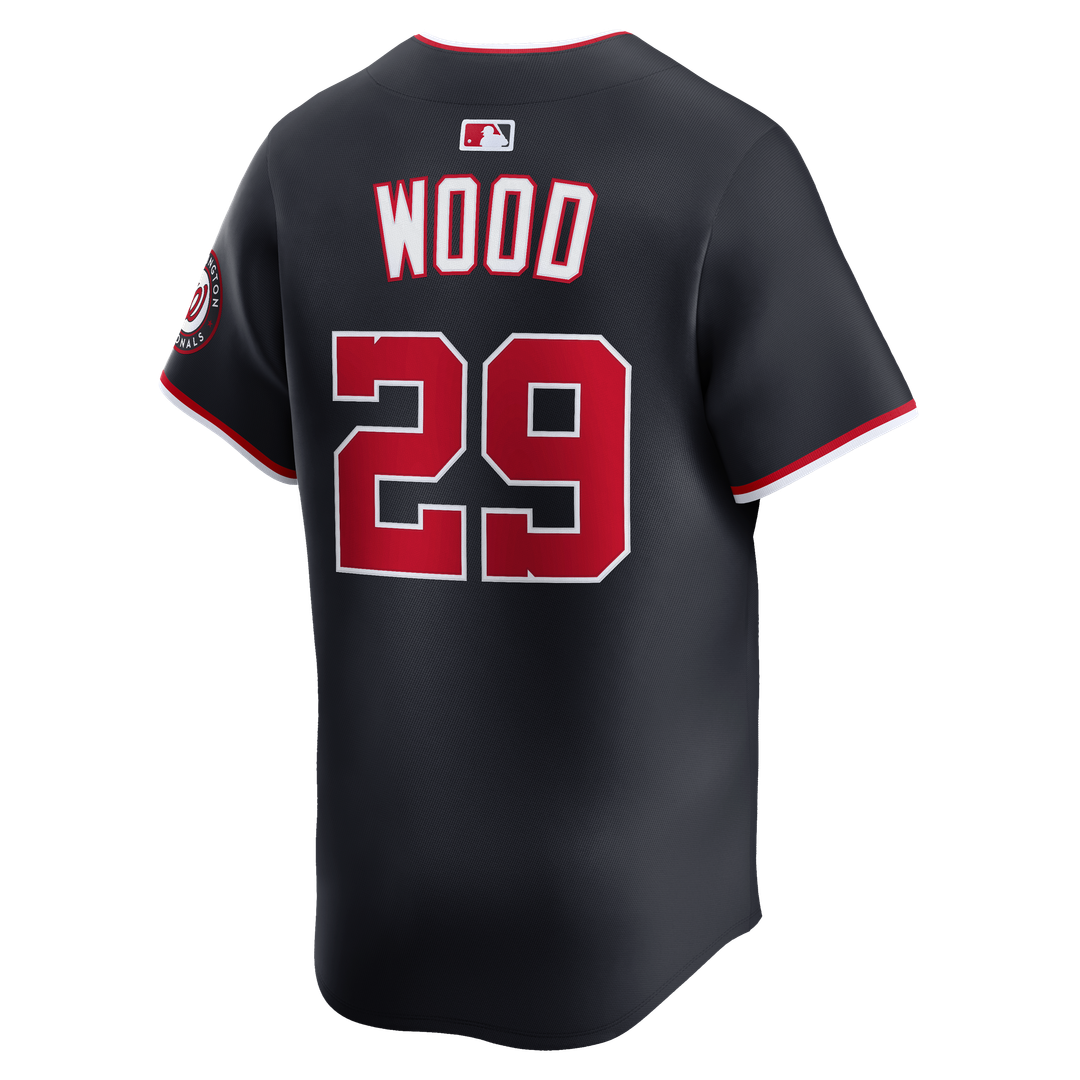 Men's Washington Nationals James Wood Navy Alternate Limited MLB Baseball Jersey - view 7