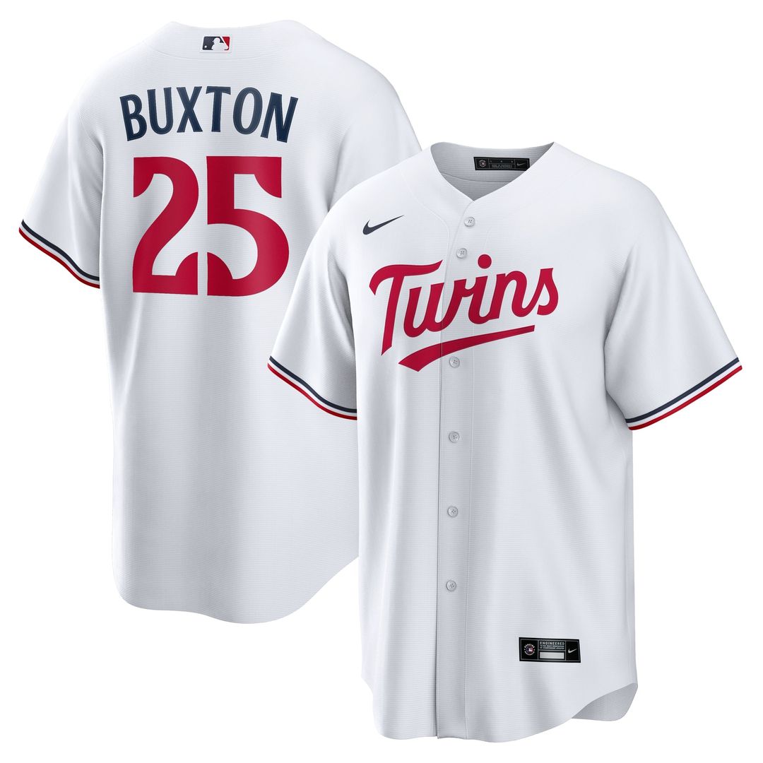 Men's Minnesota Twins Byron Buxton White Home Replica MLB Baseball Jersey - view 1