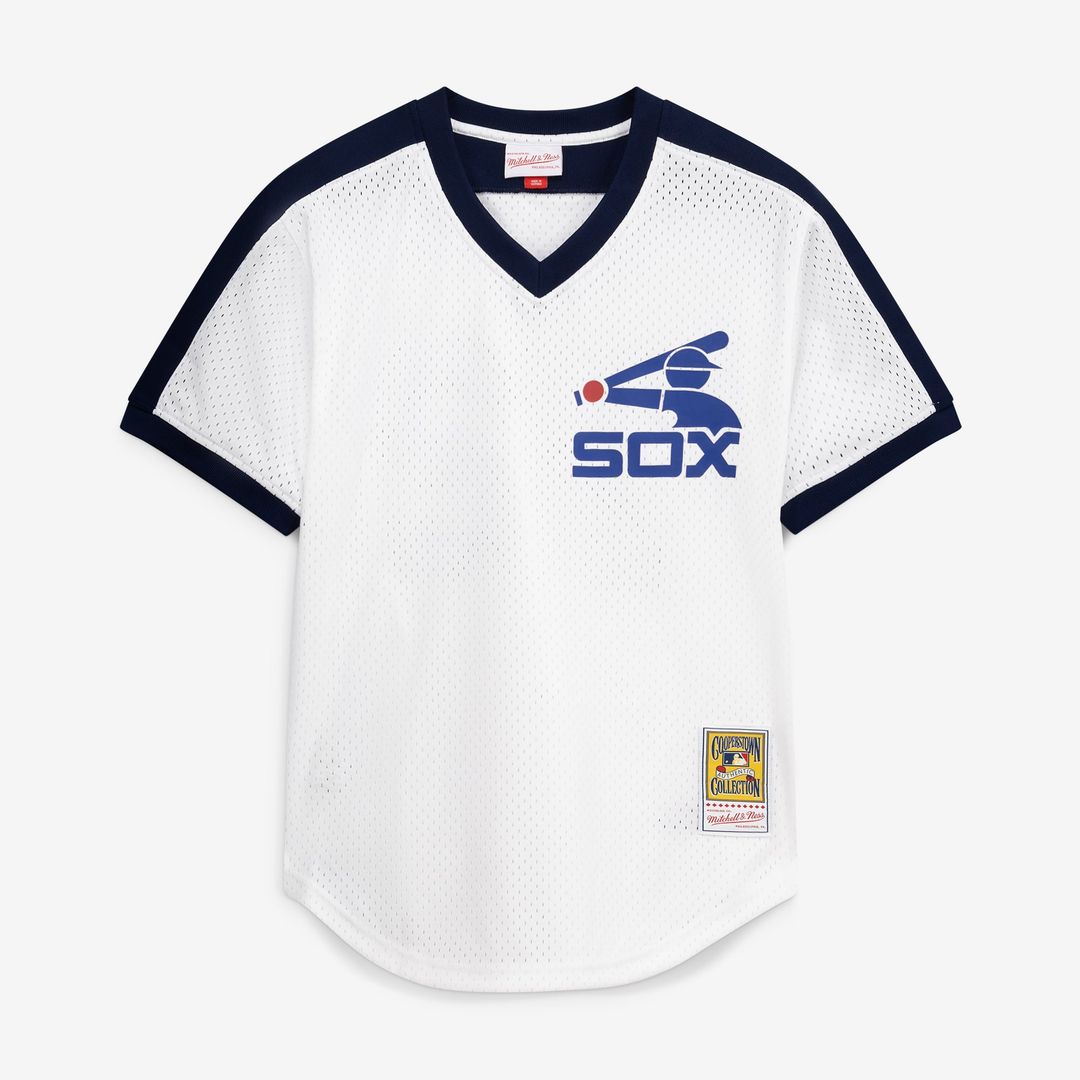 Men's Chicago White Sox Carlton Fisk White Batting Practice MLB Baseball Jersey - view 9
