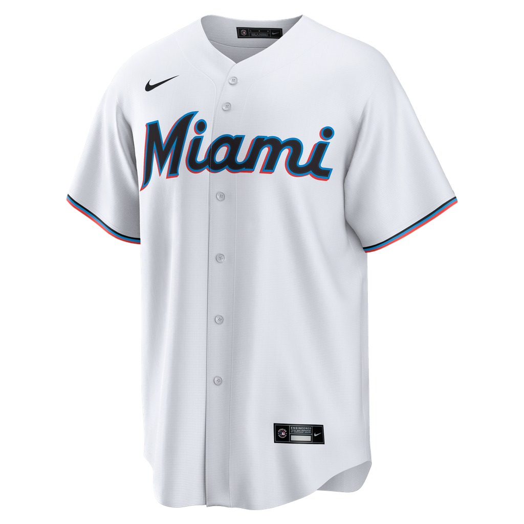 Men's Miami Marlins Griffin Conine White Home Replica MLB Baseball Jersey - view 2