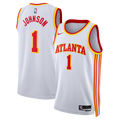 Unisex Jalen Johnson Atlanta Hawks Association Edition Swingman NBA Basketball Jersey - White - view 1