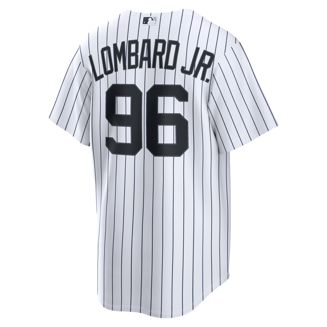 Men's New York Yankees George Lombard Jr. White Home Replica MLB Baseball Jersey - view 3